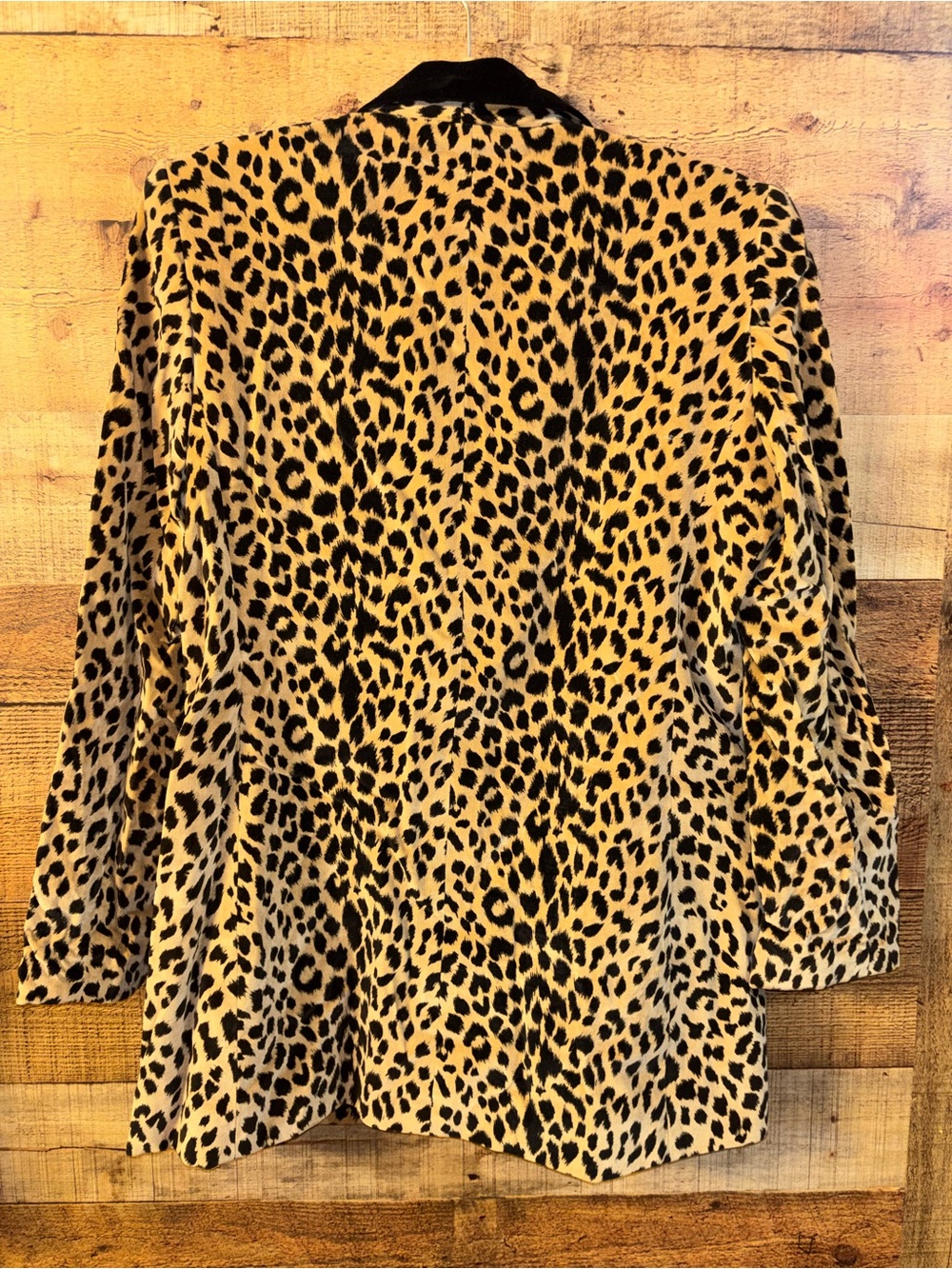 Vintage LoriZoni Leopard Print Velvet Blazer - Picture 5 of 5